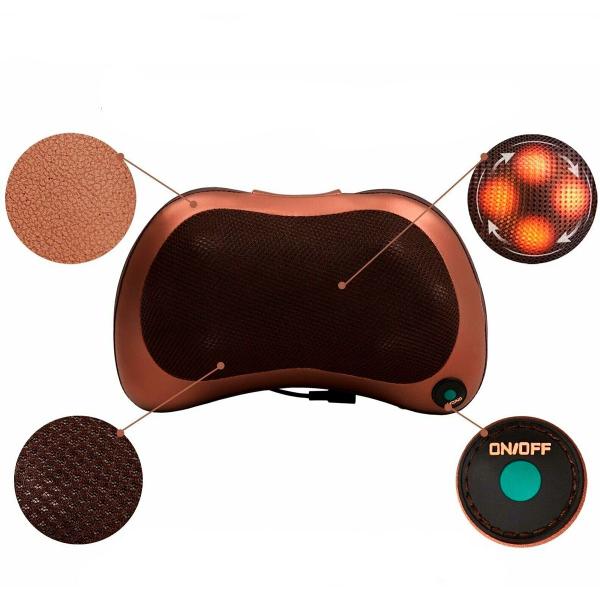Almofada Massageadora Eletrônica para Relaxamento Perfeita para Ombros e Costas - GENZO Imagem de Almofada Massageadora Eletrônica para Relaxamento Perfeita para Ombros e Costas