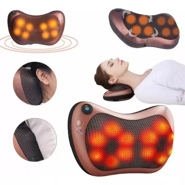 Almofada Massageadora Shiatsu Massagem Lombar Infravermelho - Tomate Imagem de Almofada Massageadora Shiatsu Massagem Lombar Infravermelho