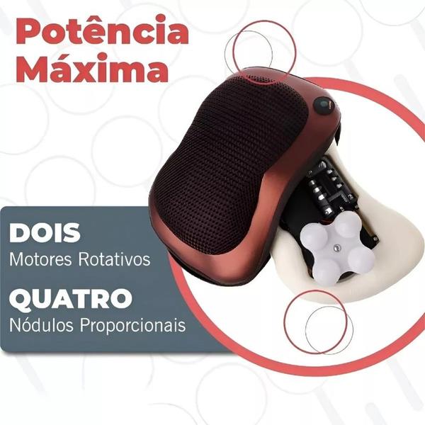 Almofada Massageadora Shiatsu Massagem Lombar Infravermelho - Tomate Imagem de Almofada Massageadora Shiatsu Massagem Lombar Infravermelho