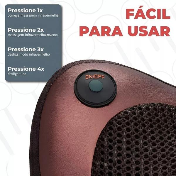 Almofada Massageadora Shiatsu Massagem Lombar Infravermelho - Tomate Imagem de Almofada Massageadora Shiatsu Massagem Lombar Infravermelho