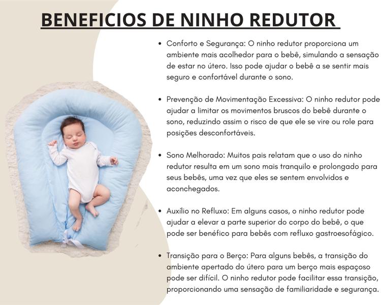 Imagem de Almofada ninho redutor de berço p/ soninho do bebê-enxoval