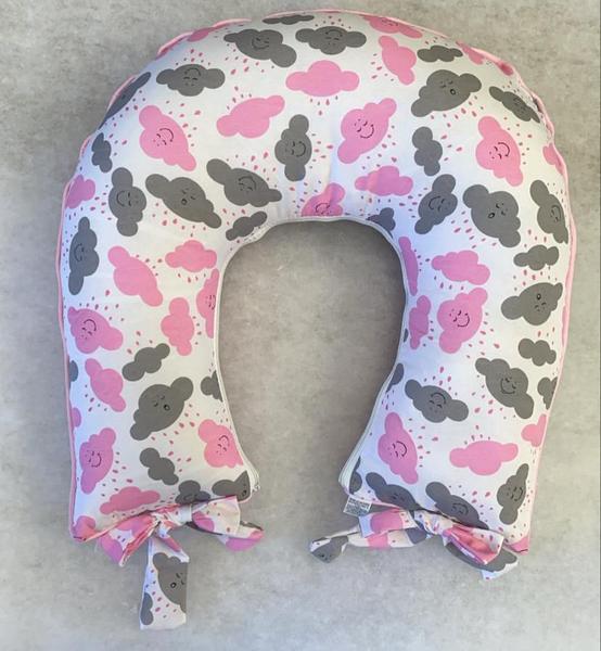 Almofada Para Amamentação - Travesseiro Nuvem Rosa Bebê - Jandis Baby Enxovais Imagem de Almofada Para Amamentação - Travesseiro Nuvem Rosa Bebê