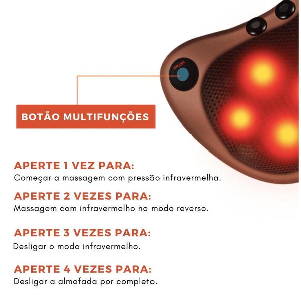 Almofada Shiatsu Com Aquecimento: Smart Para Bem-Estar - F7 Variedades Imagem de Almofada Shiatsu Com Aquecimento: Smart Para Bem-Estar