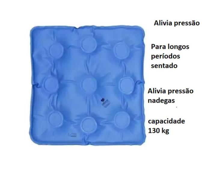 Imagem de Almofada terapeutica quadrada com orificio gel azul tam u - NATURAL