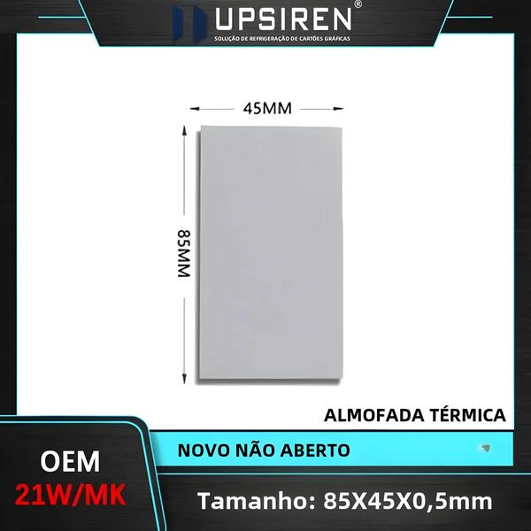 Imagem de Almofada Térmica de Silicone 21W - 85x45mm - Para Dissipador de Calor