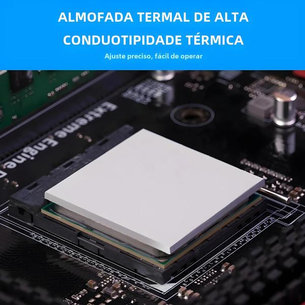 Imagem de Almofada Térmica de Silicone 21W - 85x45mm - Para Dissipador de Calor