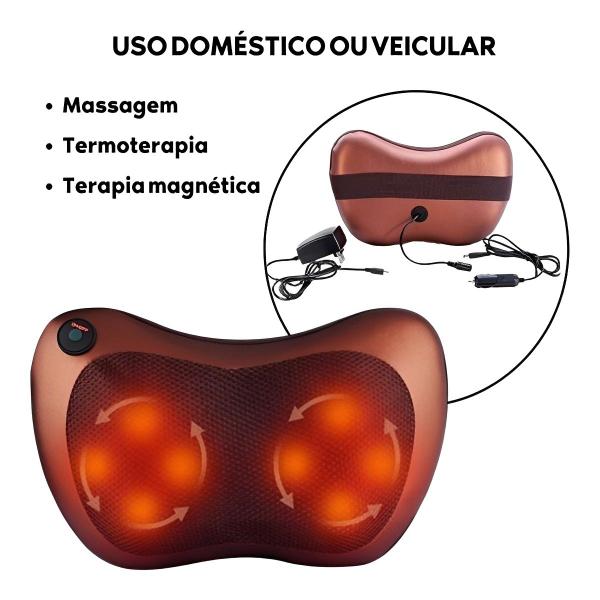 Imagem de Almofada Travesseiro Massagem Massageador Pescoço Pés Costas