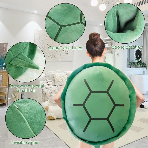 Imagem de Almofada vestível Turtle Shell KYBCEKU 100 cm verde para crianças adultas