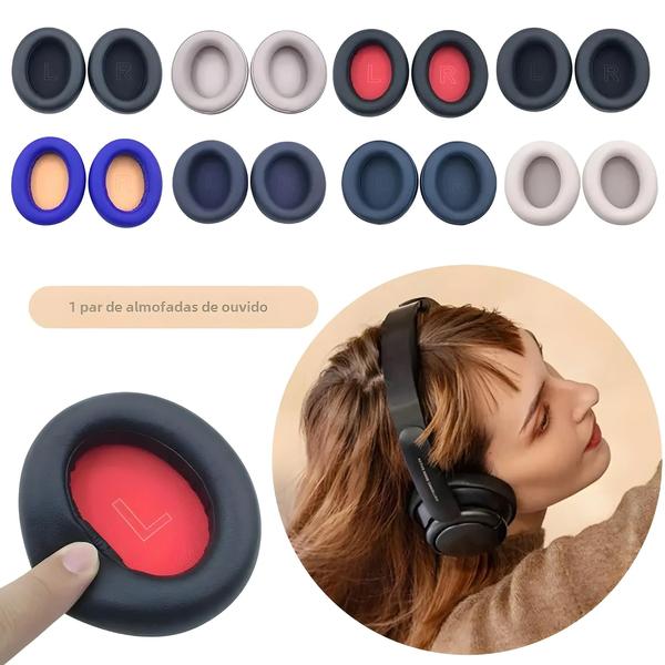 Imagem de Almofadas de Couro para Fones de Ouvido Anker Soundcore Life Q10/Q30/Q35