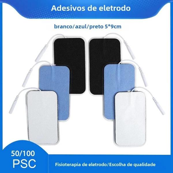 Imagem de Almofadas de Eletrodo 5x9cm (2mm) para Estimulador Muscular EMS e TENS - Gel Reutilizável