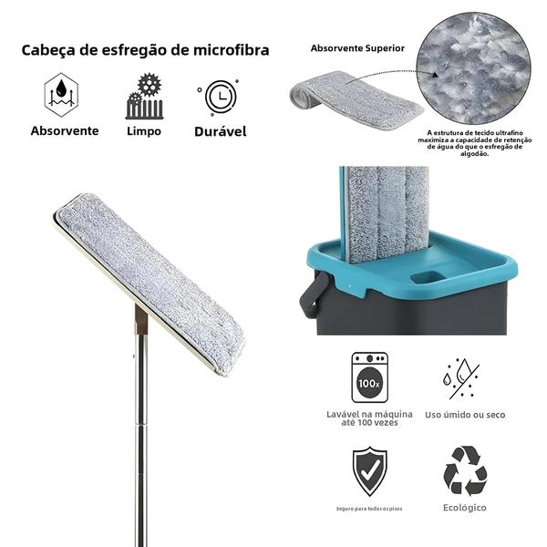 Imagem de Almofadas De Pano De Limpeza Plana De Substituição De Cabeça De Esfregão De Microfibra Para Cozinha