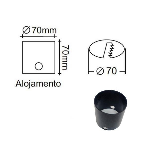 Imagem de Alojamento Alumínio para Balizador 3910 ou 3911 Interlight