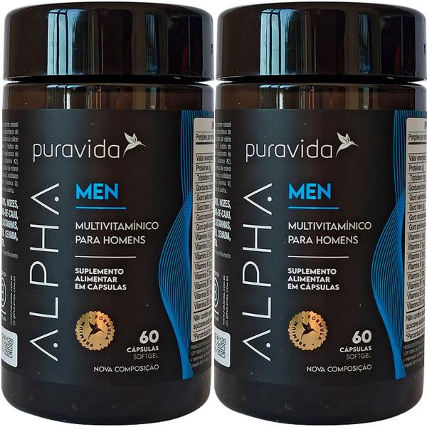 Imagem de Alpha Men Multivitamínico 2 X 60 Cápsulas Puravida