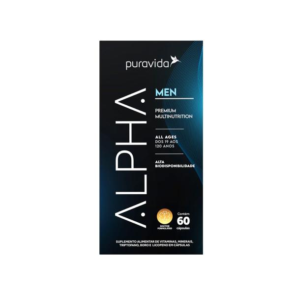 Imagem de Alpha Men Polivitamínico Masculino Premium Puravida 60 Cáps