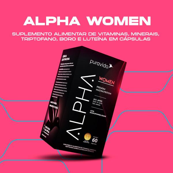 Imagem de Alpha Women Multivitaminico Premium Para Mulheres 60 Cáps  PuraVida