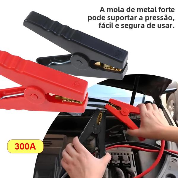 Imagem de Alta Corrente 50a 300a Cobre Chapeado Jacaré Clipes Bateria Crocodilo Braçadeira Teste Conector Para