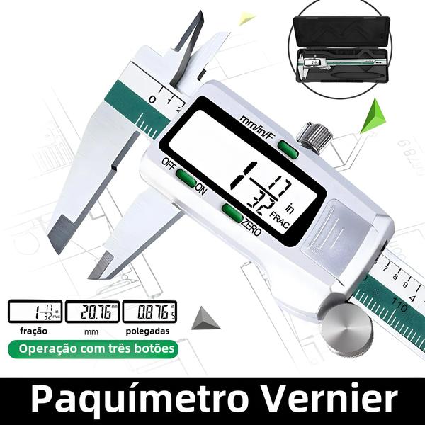 Imagem de Alta Precisão LCD Digital Vernier Caliper, Medidor Micrômetro, Ferramentas De Medição