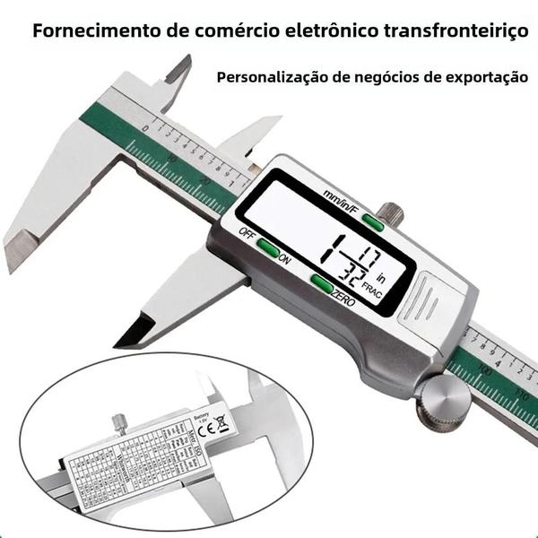 Imagem de Alta Precisão LCD Digital Vernier Caliper, Medidor Micrômetro, Ferramentas De Medição