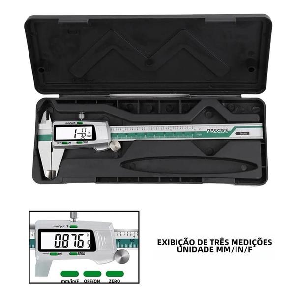 Imagem de Alta Precisão LCD Digital Vernier Caliper, Medidor Micrômetro, Ferramentas De Medição