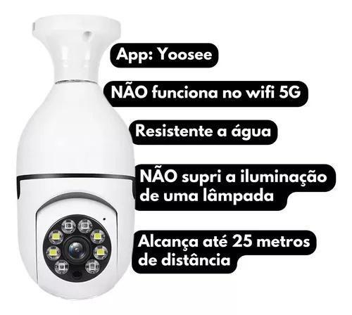 Imagem de Alta Resolução em Segurança Residencial: Câmera Wifi IP 360 Giratória Lâmpada HD Noturna