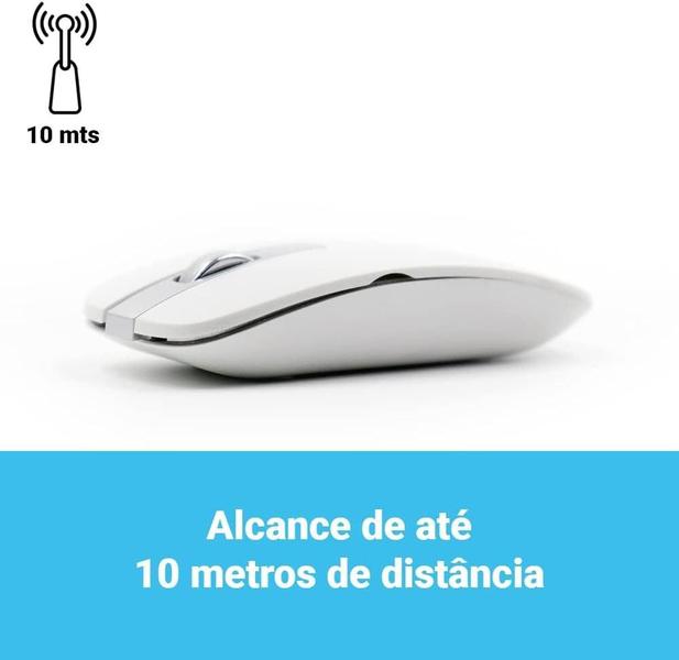 Imagem de Alta Resolução Sem Fios: Kit Teclado E Mouse Sem Fio Wifi USB 1000DPI 2.4GHz Slim PC