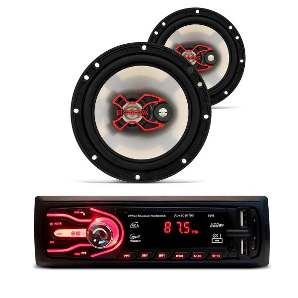 Imagem de Alto-falante B3x60 50W + Rádio Automotivo First Option 5566