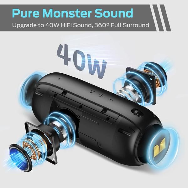 Imagem de Alto-falante Bluetooth Monster S320 40W True Wireless IPX7 preto