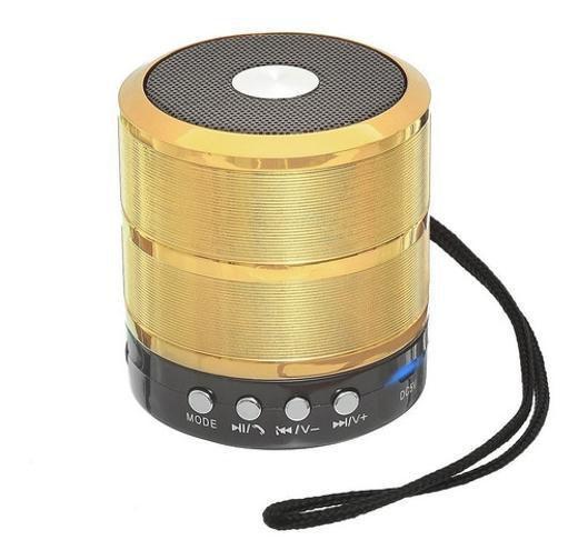 Imagem de Alto-Falante Grasep D-Bh887 Portátil Com Bluetooth Dourado