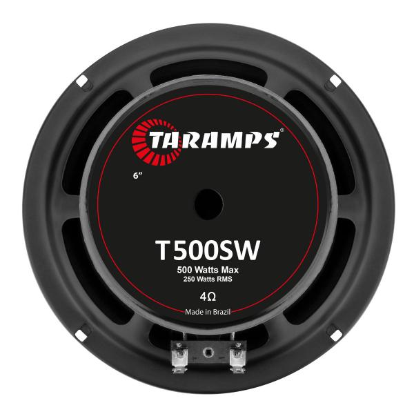 Imagem de Alto Falante Subwoofer T 500 Sw 6 Polegadas Taramps 4 Ohms Preto