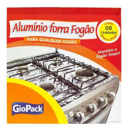 Imagem de  Aluminio Forrar Fogão Alumínio Boca Individual 08un 27x27cm