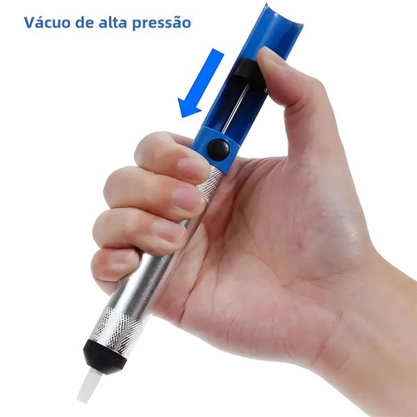 Imagem de Alumínio Metal Desoldering Bomba, Sucção Tin Gun, Solda Otário, Caneta Remoção, Ferramenta De Vácuo