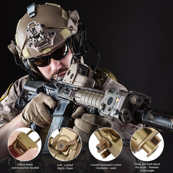 Alumínio NVG Mount LOOKDNDS L4G24 para capacete PVS14/15/18 Imagem de Alumínio NVG Mount LOOKDNDS L4G24 para capacete PVS14/15/18