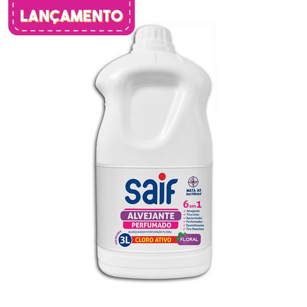 Imagem de Alvejante perfumado cloro ativo floral 3l saif