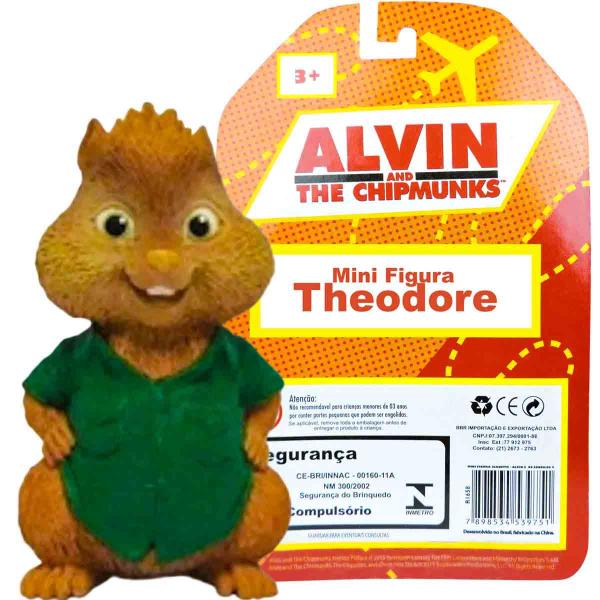 Imagem de Alvin e os Esquilos Mini Boneco Theodore 4,7cm - BBR R1660