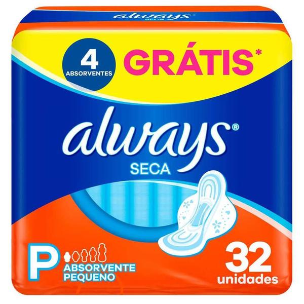 Imagem de Always absorvente seca p com abas de 32 unidades  