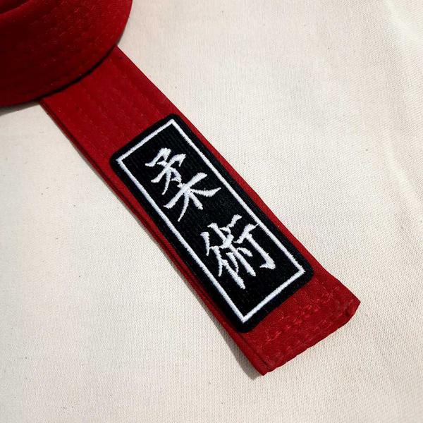 Imagem de AM0063T02 Jiu-Jitsu Kanji Patch Bordado Termoadesivo