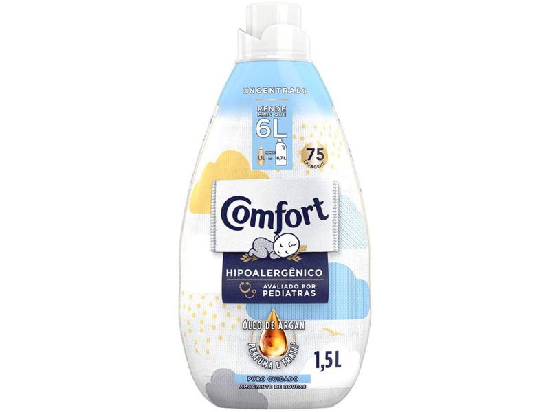 Amaciante Comfort Concentrado Puro Cuidado 1,5L Imagem de Amaciante Comfort Concentrado Puro Cuidado 1,5L