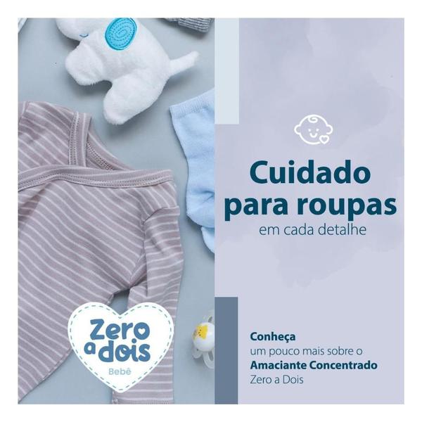 Imagem de Amaciante Concentrado Baby Roupas de Bebê Suave Hipoalergênico 500ml 0A2