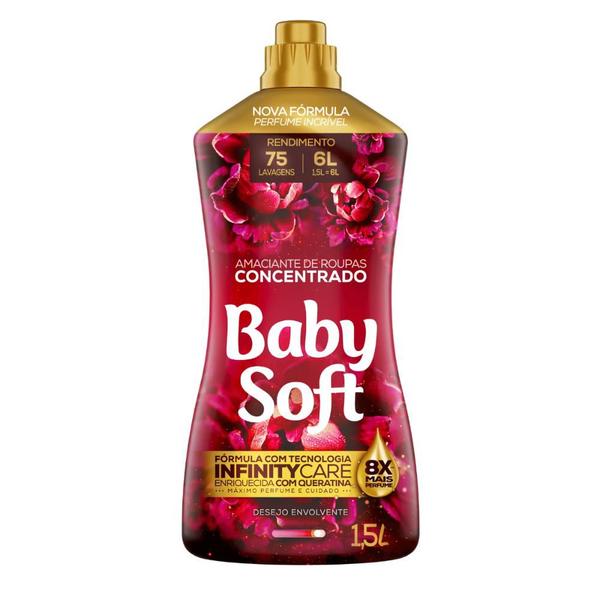 Amaciante Concentrado Baby Soft Desejo Envolvente 1,5l - Rende 75 Lavagens