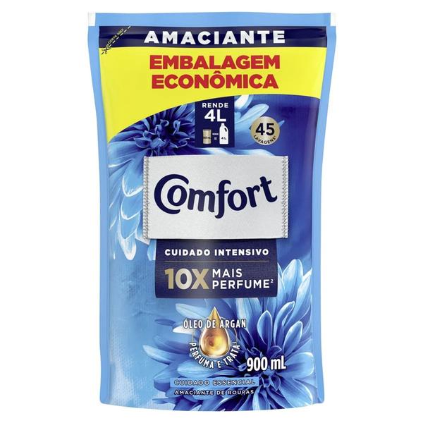 Imagem de Amaciante de Roupa Concentrado Cuidado Essencial Comfort Cuidado Intensivo Sachê 900ml Refil