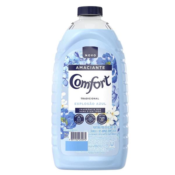 Imagem de Amaciante de Roupa Diluído Tradicional Explo Azul com Toque de Baunilha Comfort Frasco 3l CX COM 04