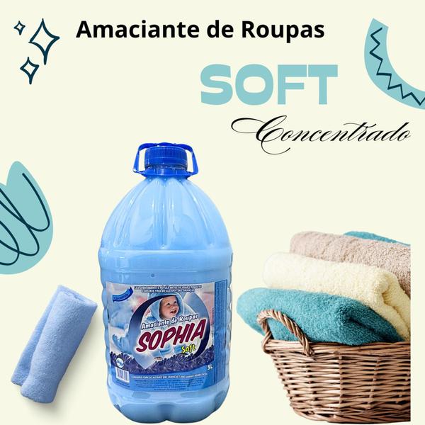 Imagem de Amaciante de Roupas Sophia Soft 5 Litros Concentrado - Direto da Fábrica