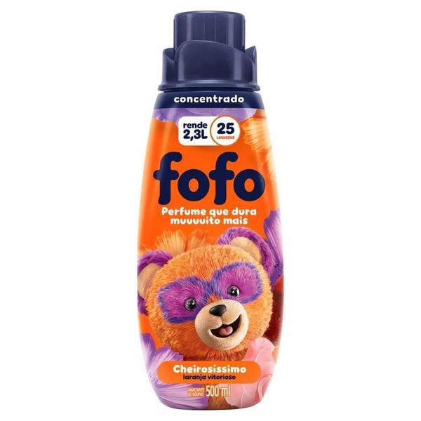 Imagem de Amaciante Fofo Concetrado Laranja Vitorioso 500ml - Embalagem com 12 Unidades