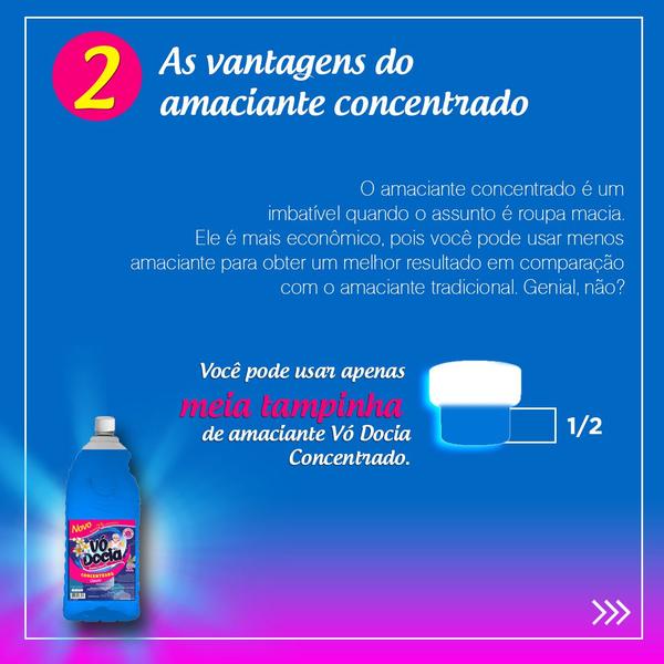 Imagem de Amaciante Roupa Vo Docia Azul Classic Cheiro Prolongado 2 Lt