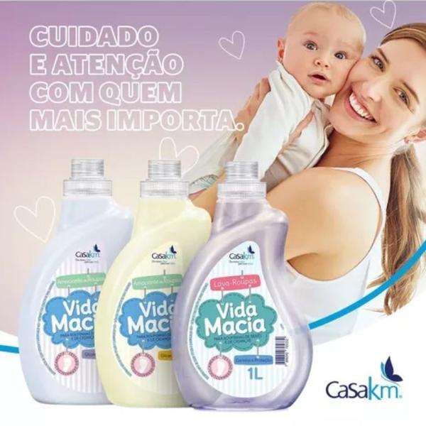 Imagem de Amaciante Vida Macia com Glicerina e Amêndoas 1Litro - Sua Roupa Envolvida em Carinho e Suavidade!