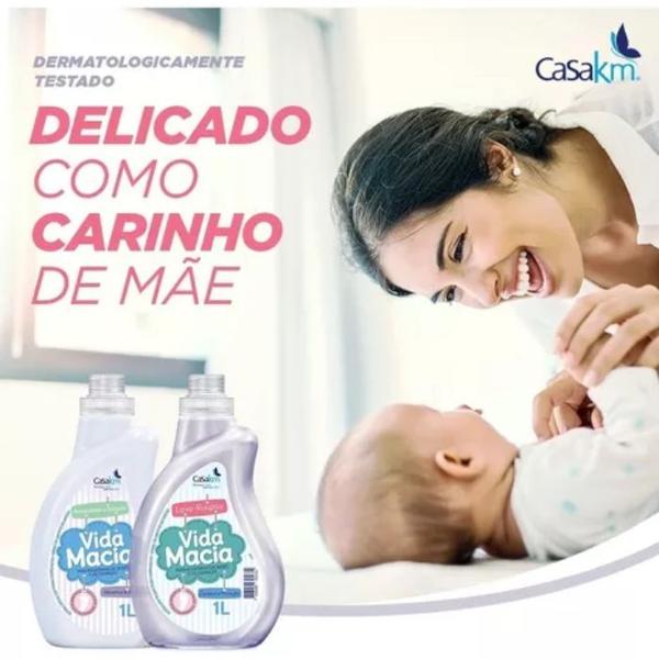 Imagem de Amaciante Vida Macia com Glicerina e Camomila 1Litro - Sua Roupa Envolvida em Carinho e Suavidade!