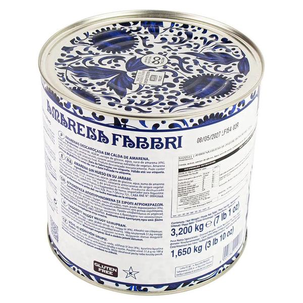 Amarena Cereja Silvestre Inteira Em Calda 3,2kg Fabbri Imagem de Amarena Cereja Silvestre Inteira Em Calda 3,2kg Fabbri