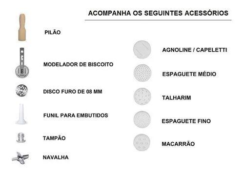 Imagem de Amassadeira 5k Kit Supermix Pro 4 Em 1 Epoxi Branco Anodilar