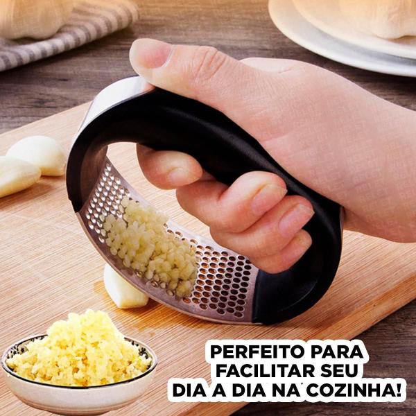 Imagem de Amassador Alho Agiliza Preparo Comida Refeição Cozinha Top