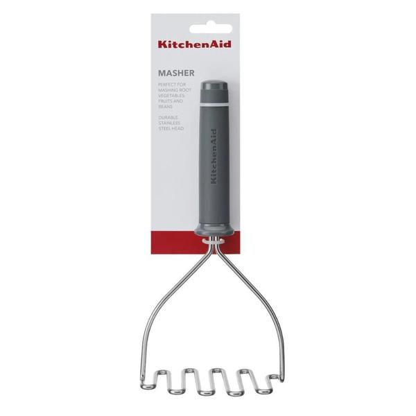 Imagem de Amassador Batata Cinza Inox Silicone Profissional Kitchenaid